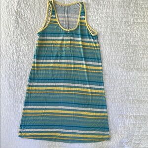 Garden Stripe Women's Bamboo Viscose Sleeveless Nightgown